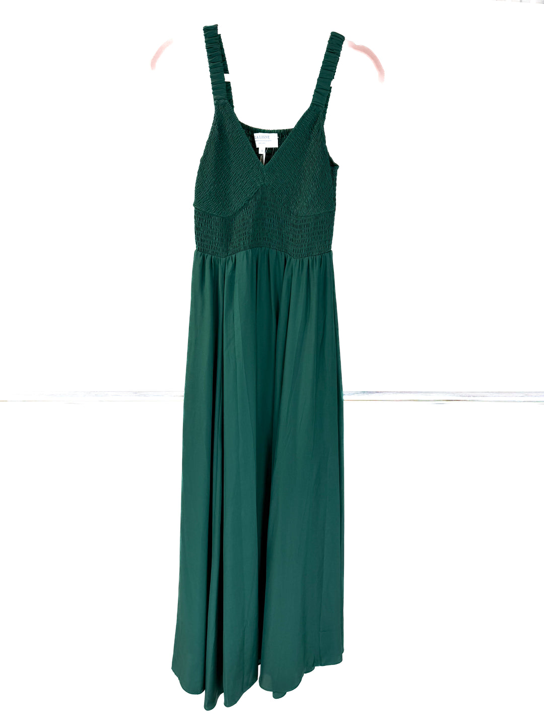 la ligne green maxi dress (s)