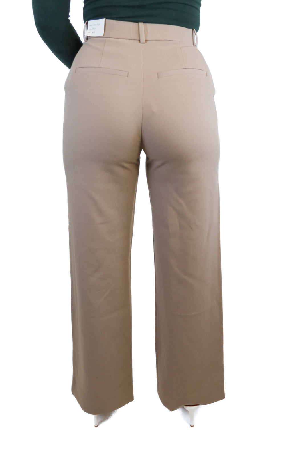 abercrombie taupe ultra high rise wide leg trousers NWT (26/2; retail $90)