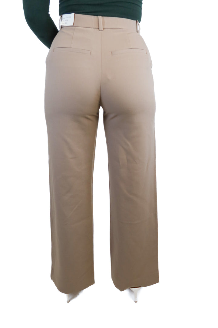 abercrombie taupe ultra high rise wide leg trousers NWT (26/2; retail $90)