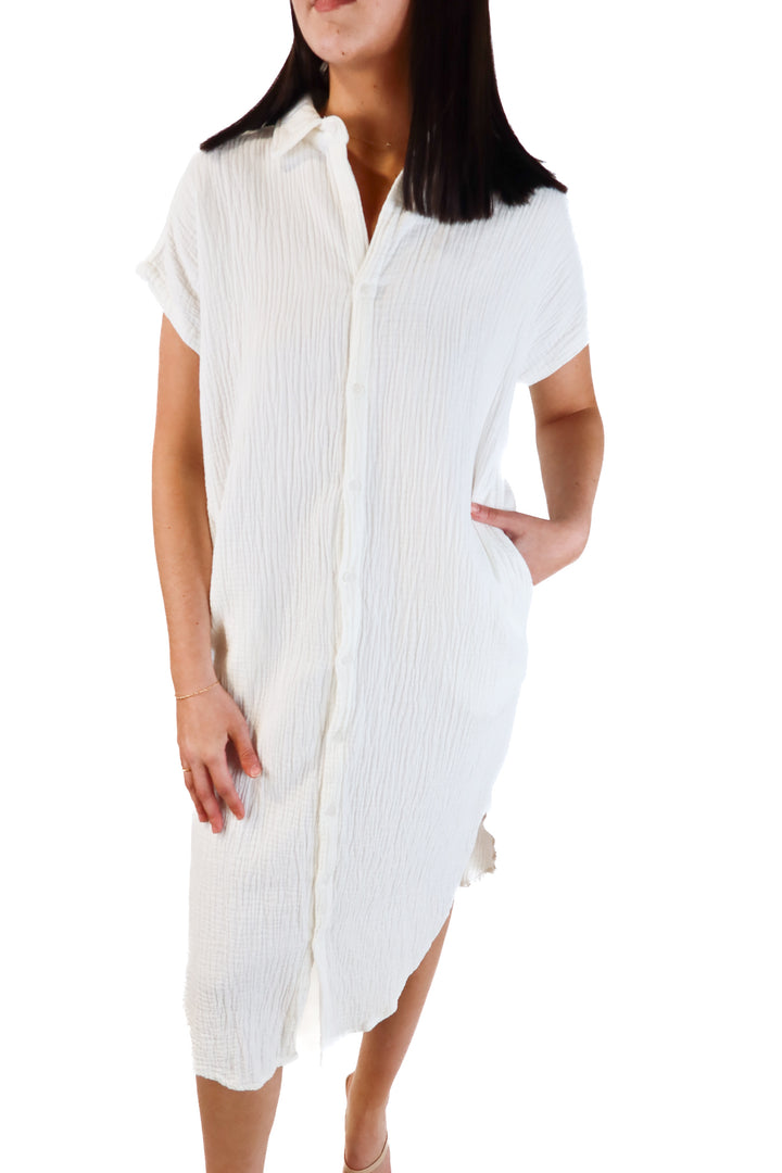 KLD White Cotton Dress (S/M)