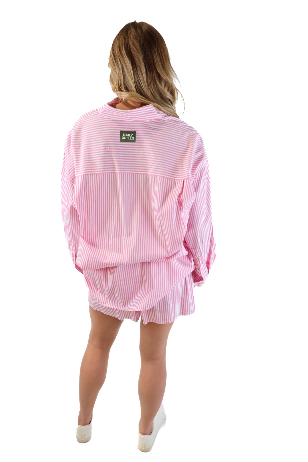 Daily Drills Pink and White Striped Set (M/L; retail $165)