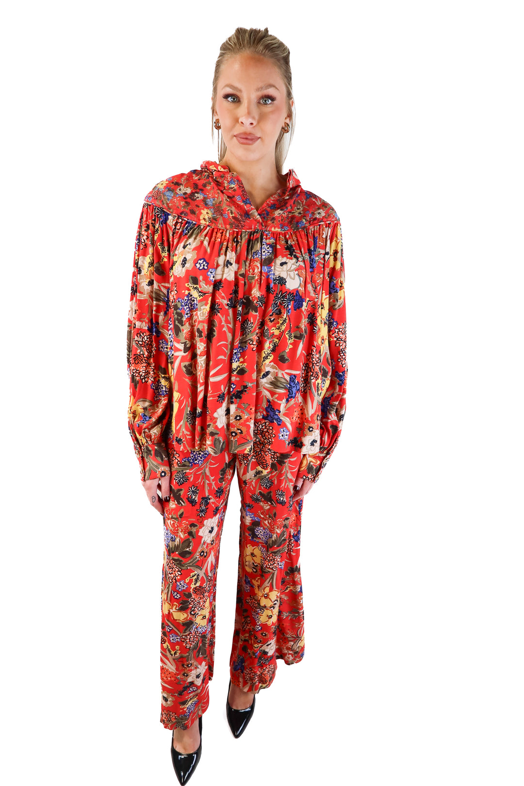 French Connection Silky Floral Set (6; retail $265)