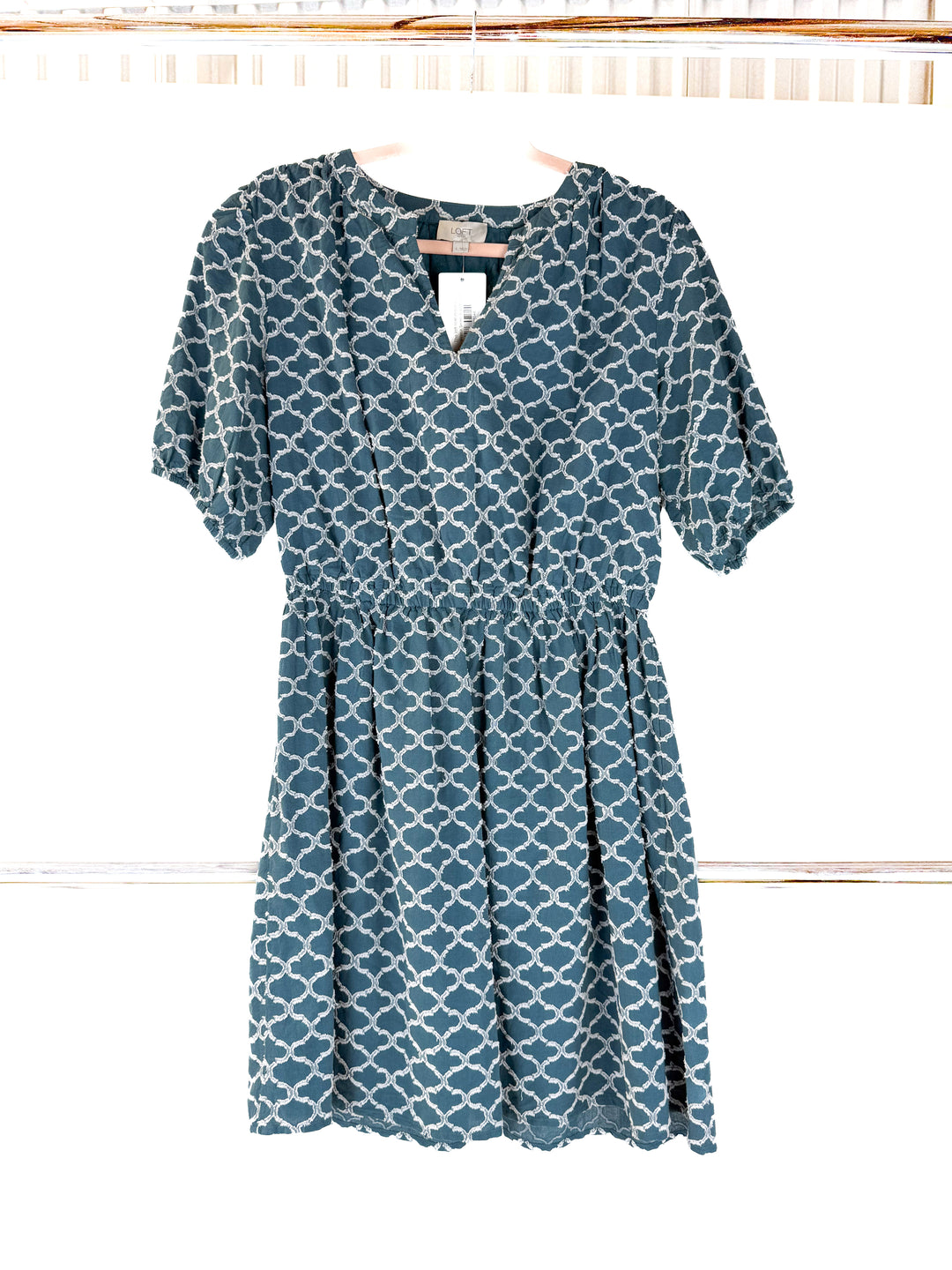 The loft teal dress (L; retail $72)