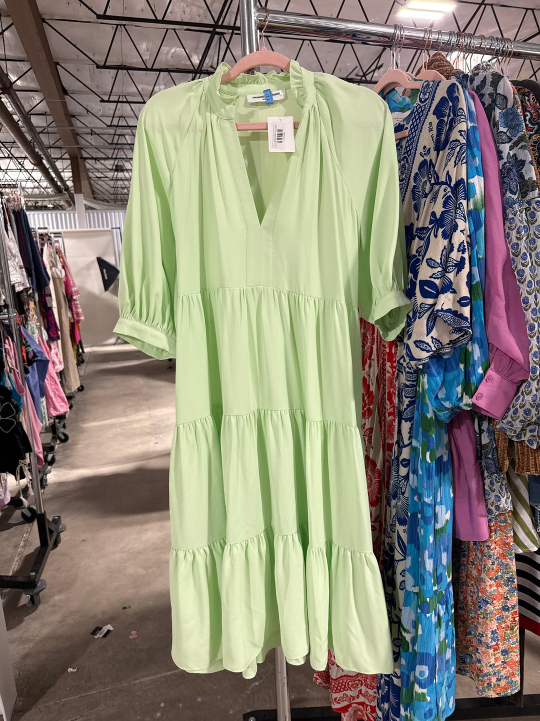 SOLD: Amanda Uprichard Pale Green Midi Dress (S; retail $194)