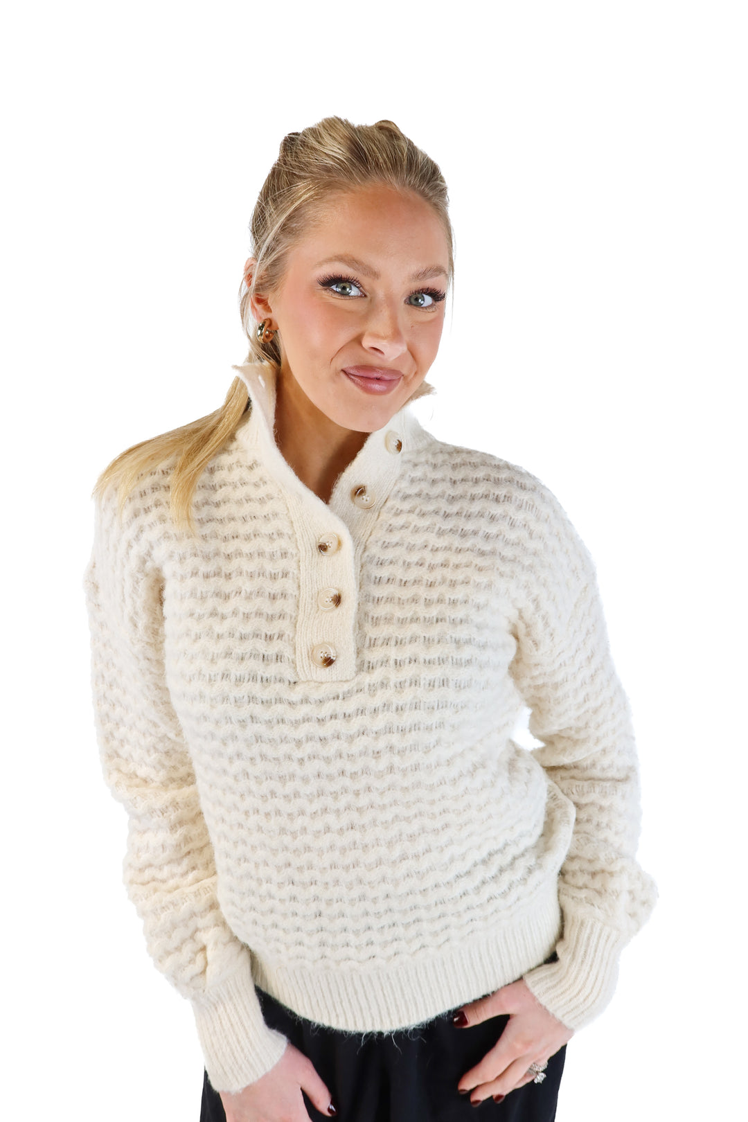 FRNCH Cream Sweater (M)