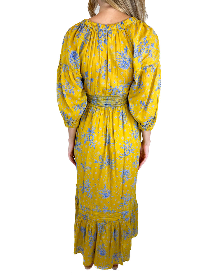 Free People Golden Hour Maxi Dress in Eqyptian Palm Combo (XS)