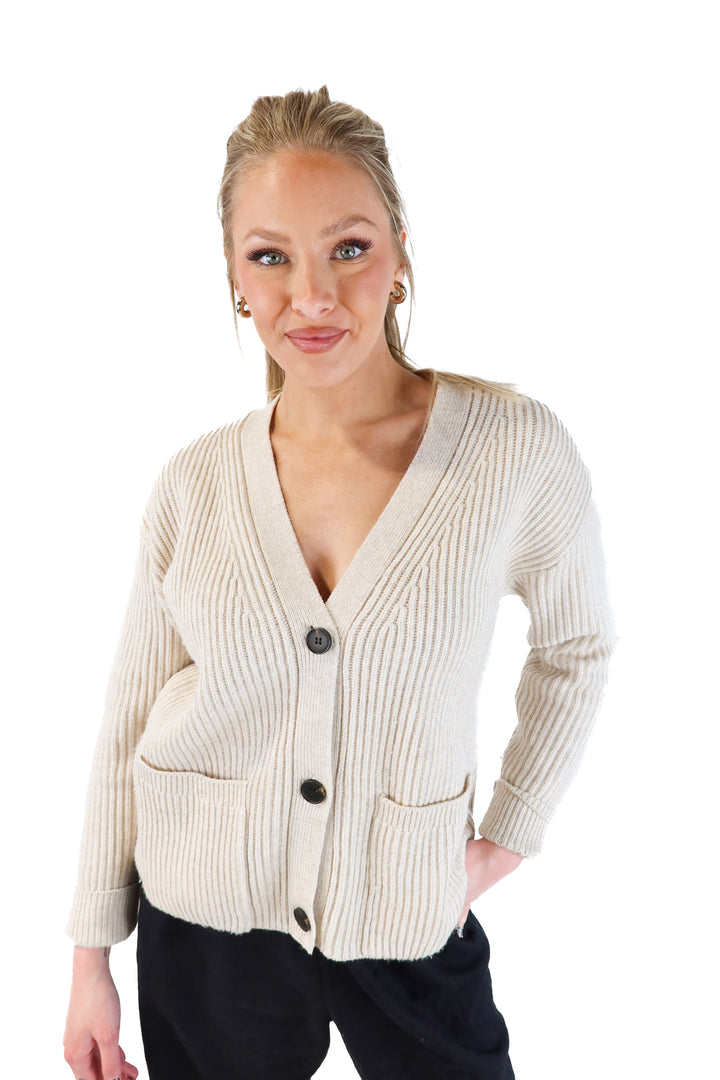 French Connection Beige Cardigan (S; retail $128)