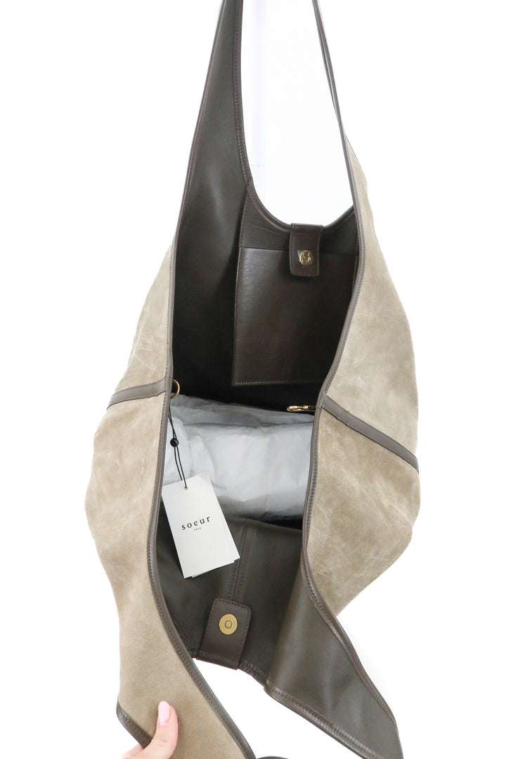 souer Douce Tote bag in split leather (retail $890)