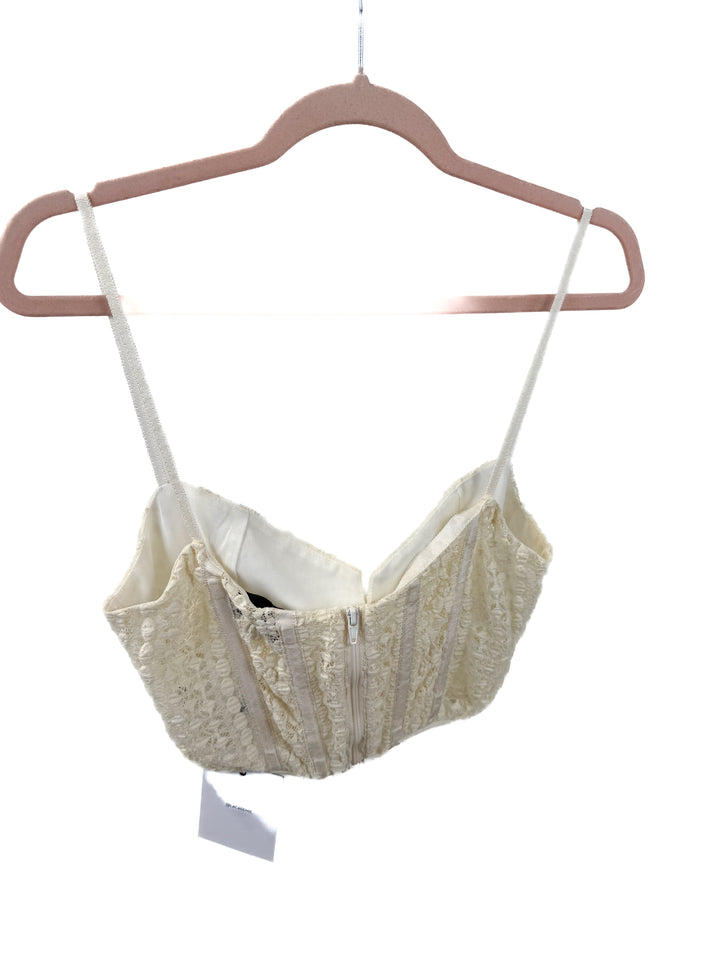 L'academie lace cream corset top NWT (M)