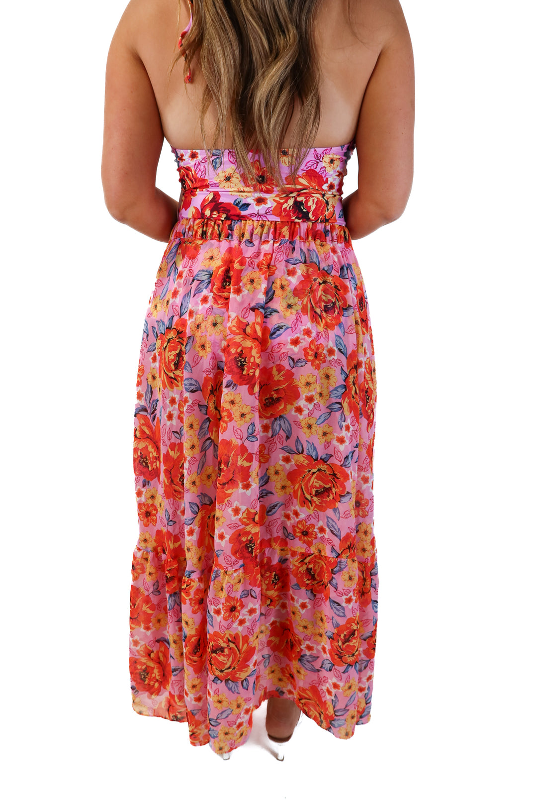 Buddy Love Floral Swimsuit and Cover-Up (M; retails for $88)