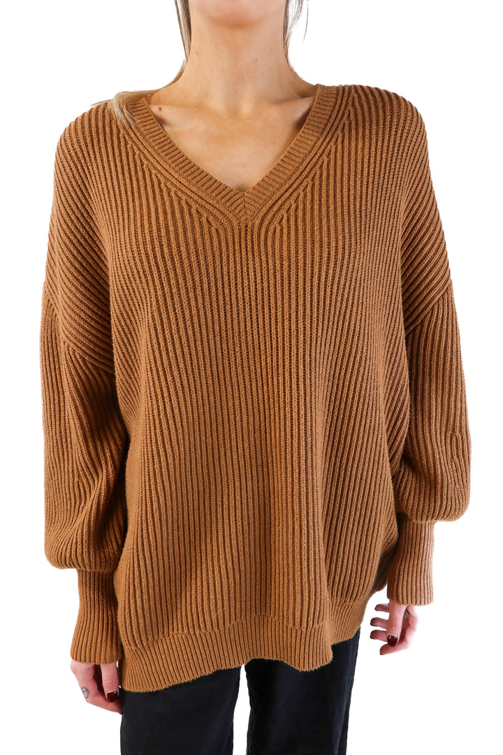 Apiece Apart Cotton & Cashmere Brown Sweater (M; retail $425)