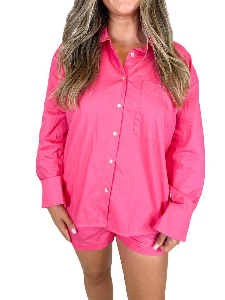 Petal & Pup Pink Poplin Set NWT (S)