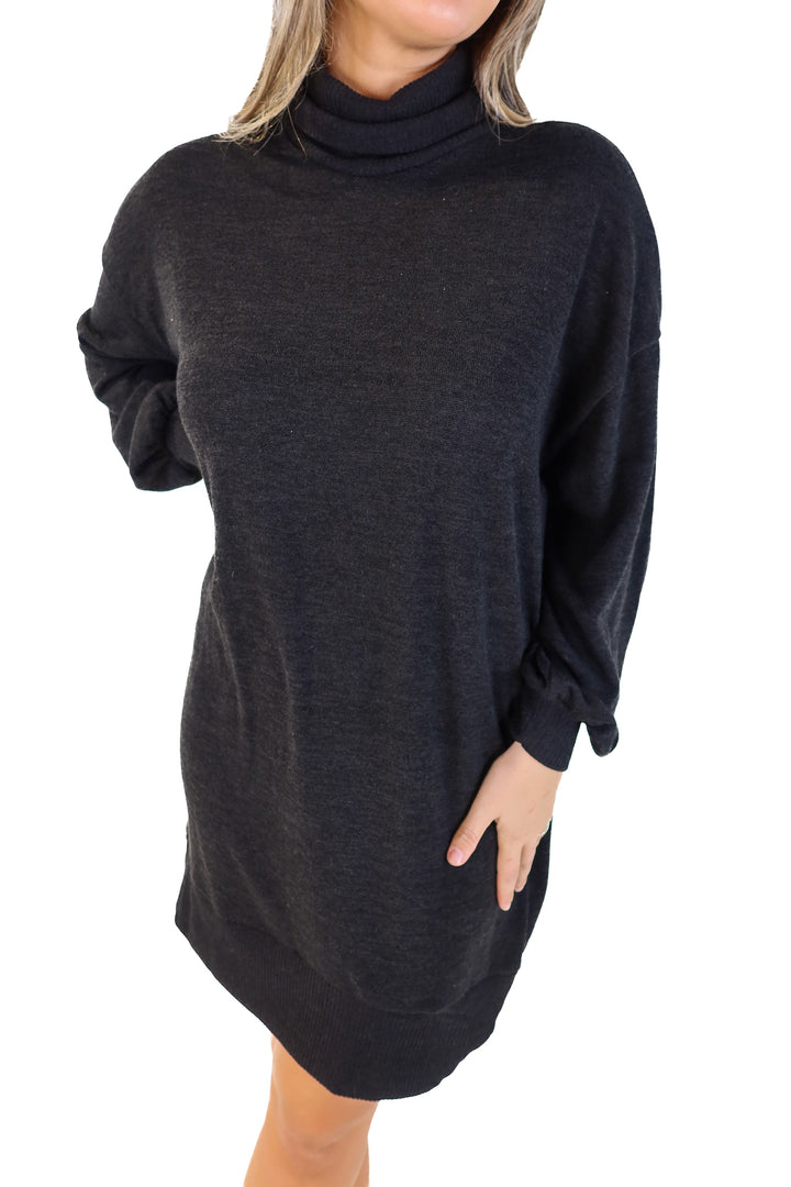 Gibson look black turtleneck sweater dress (XL; retail $99)