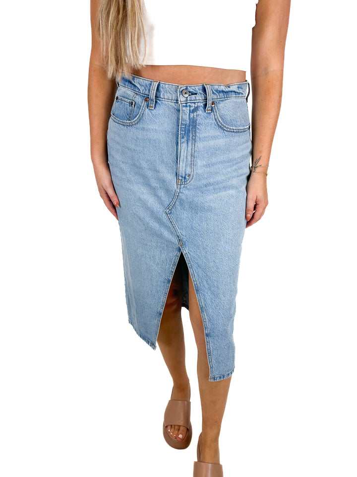 Abercrombie High Rise Denim Midi Skirt NWT (30)
