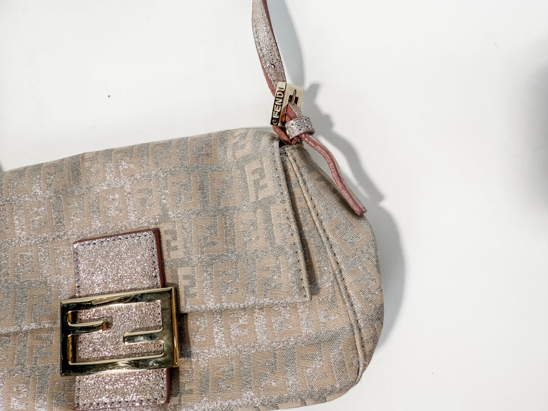 Fendi Pink Shimmer Baguette