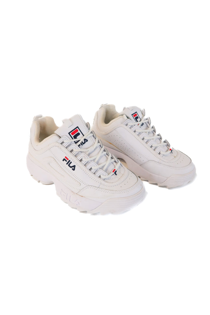 fila white chunky sneakers (8; retail $70)