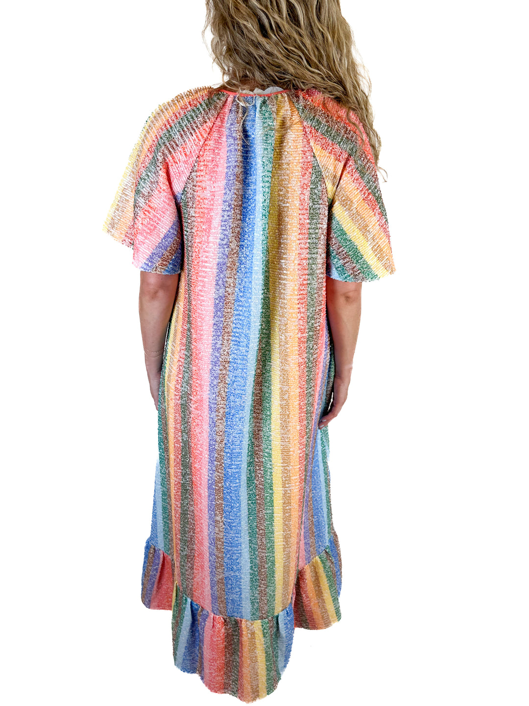 Buddy Love Rainbow Sequined Maxi Dress NWT (M)