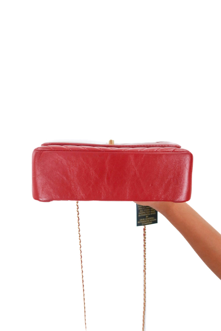 Chanel Chevron Red Two-Way Single Flap (est. retail $8,900)