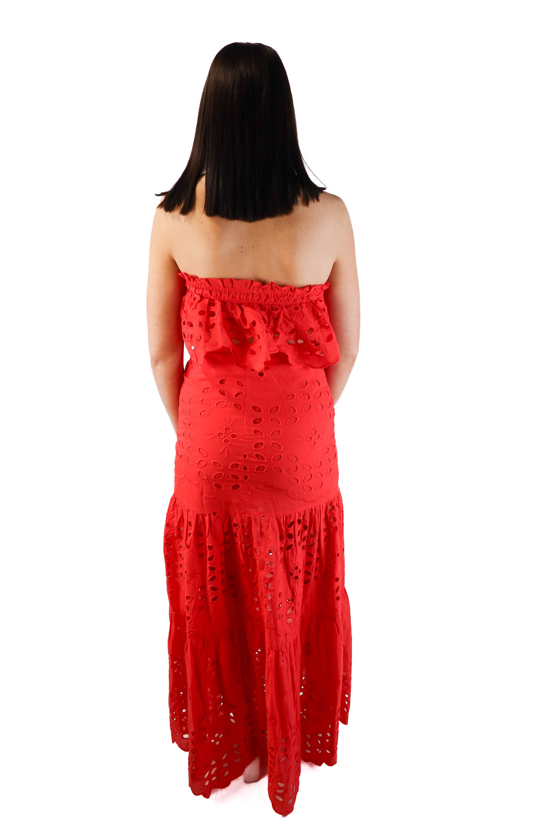 Luxxel Floral Eyelet Red Set (M)