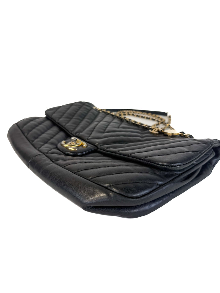 Chanel Quilted Chevron in Black (est. retail today $8,200)