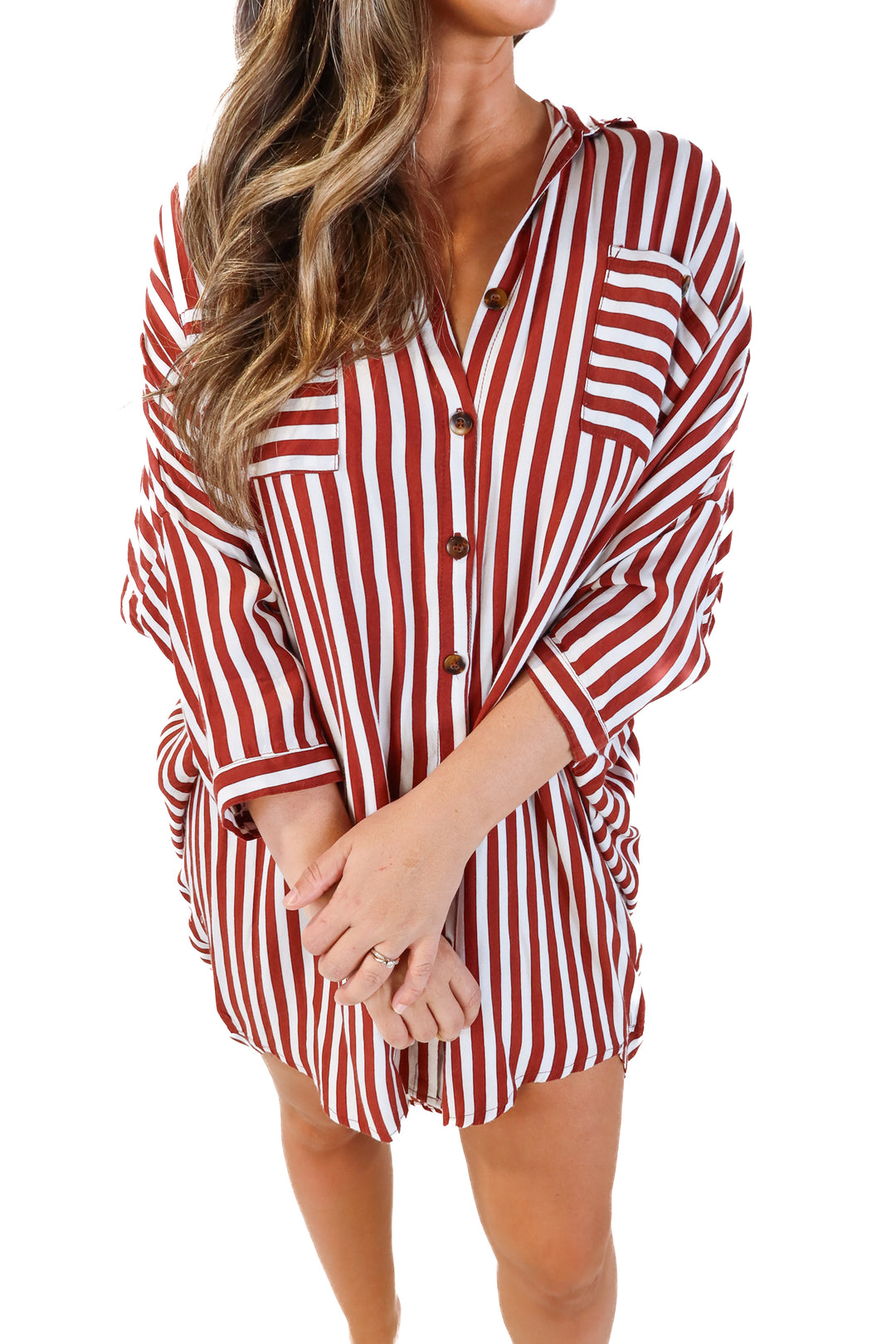 Faithful the Brand Striped Caftan Shirt-Dress (6)