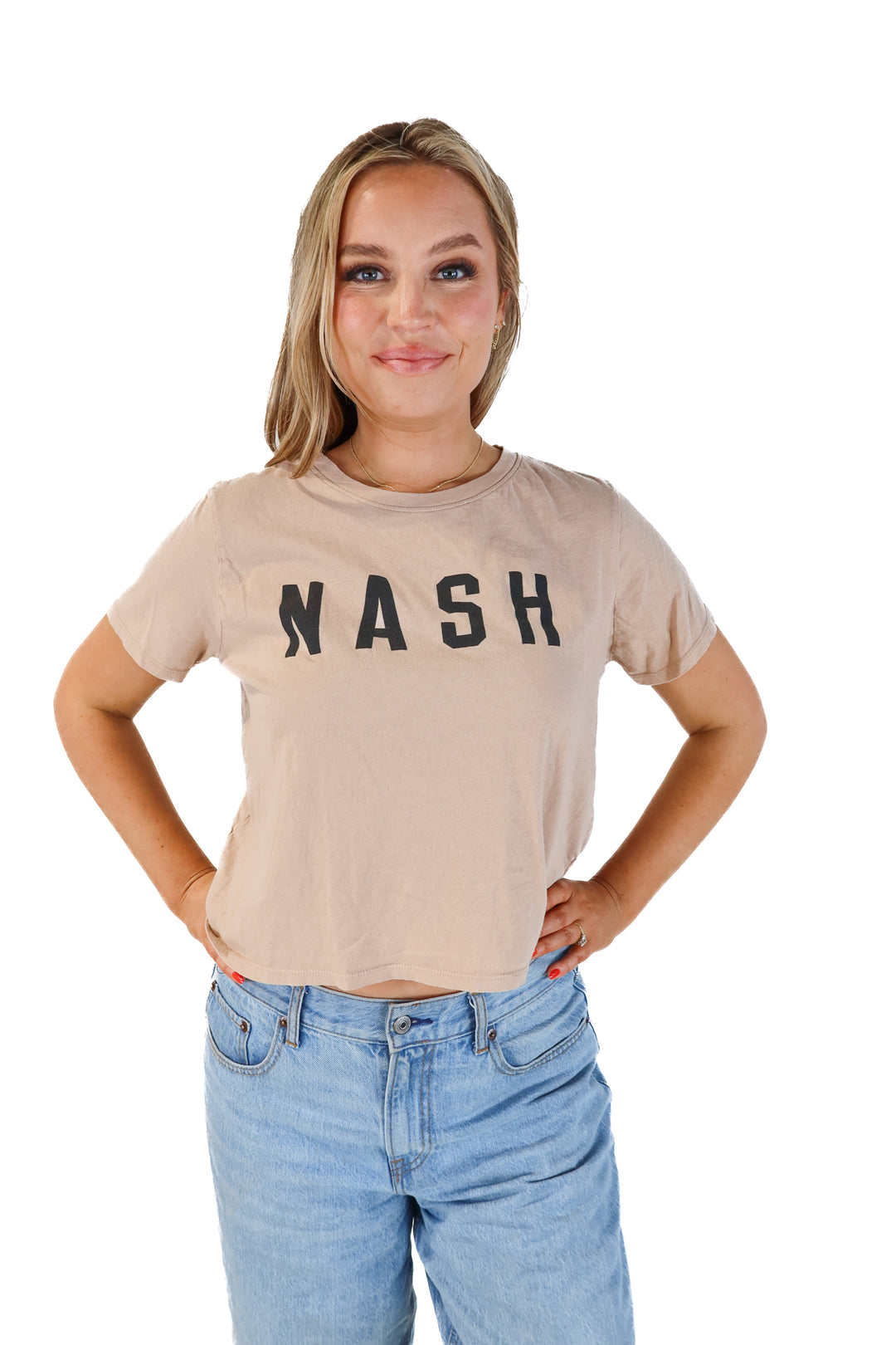 NASH tan short sleeve tee (M)