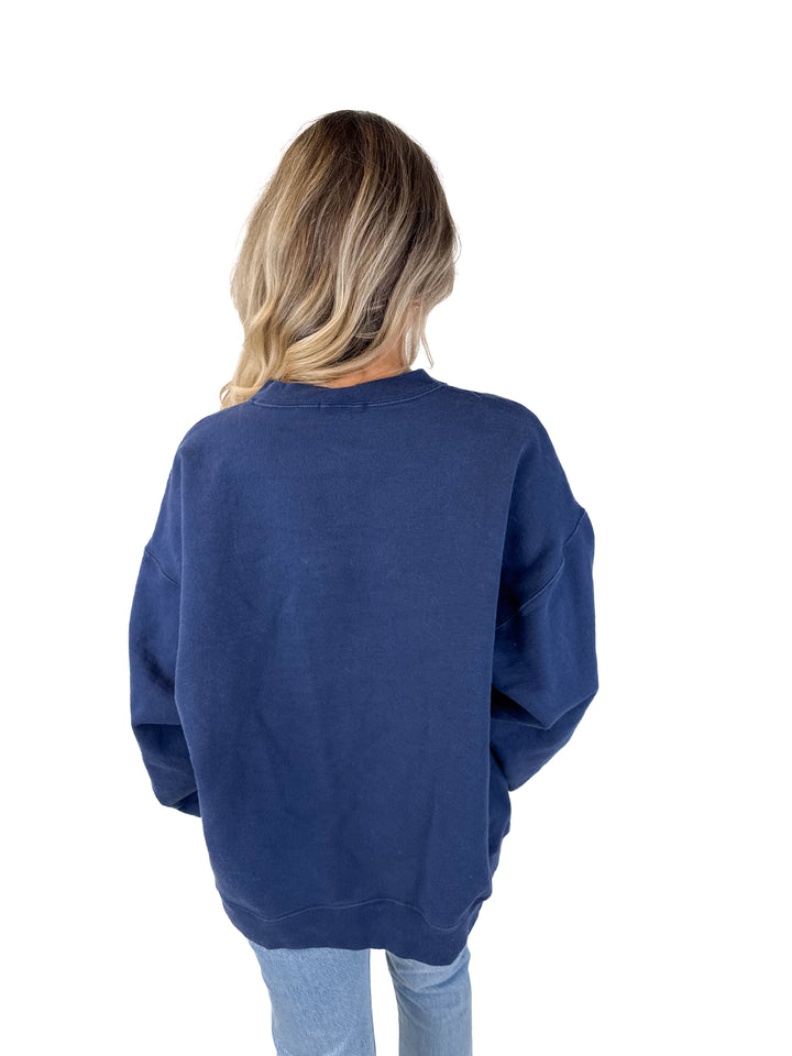 SOLD: The Bar navy sweatshirt (size L)