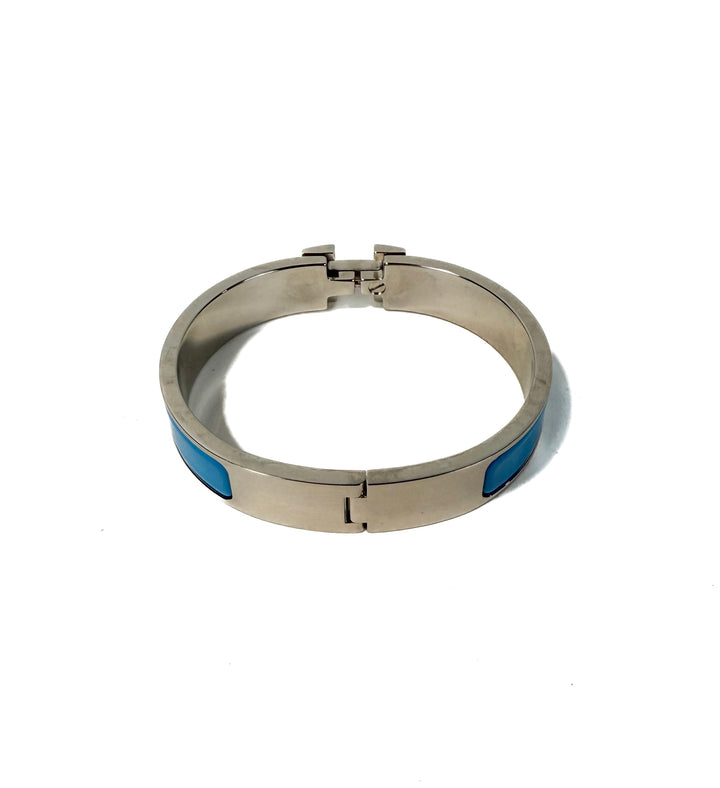 Hermes blue Clic H Bracelet NWOT (retail $770)