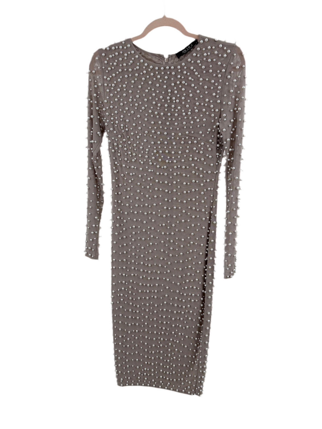 Akira Pearl Embellished Midi Dress (M)