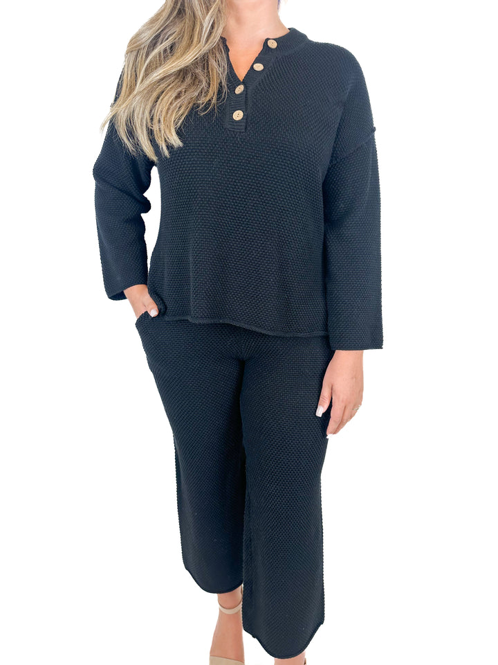 Heyson Sweater Matching Long Sleeve Top And Elastic Waisted Pants NWT (S)