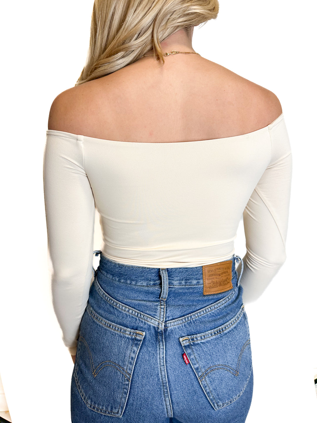 Nuuds Scoop Neck Nude Bodysuit (S)