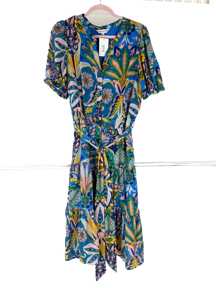 nanette lepore button up floral dress (XL)