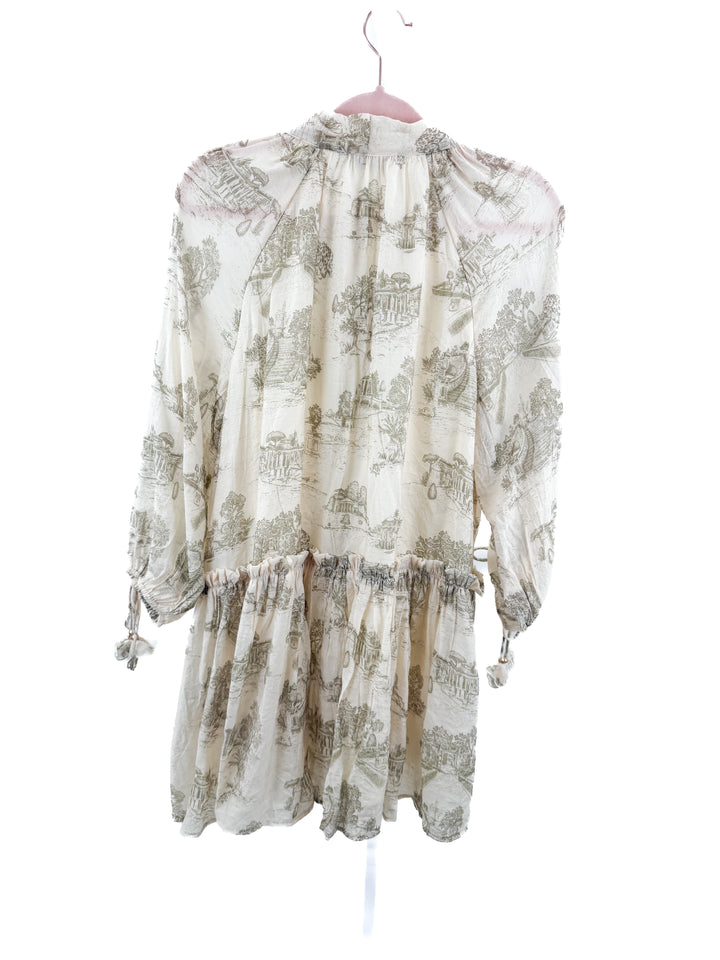 en saison green vintage style dress (s)