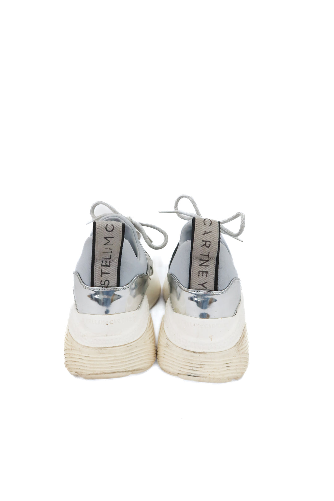 stella mccartney silver sneakers (36/ US 6; retail $595)