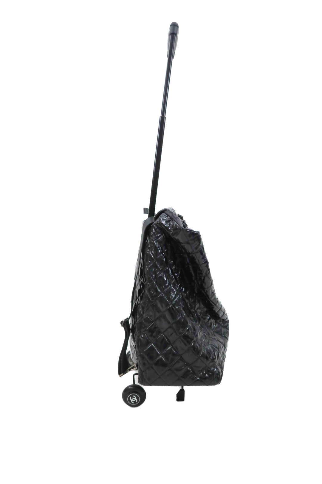 Chanel Patent Quilted Grocery Shopping Trolley Bag