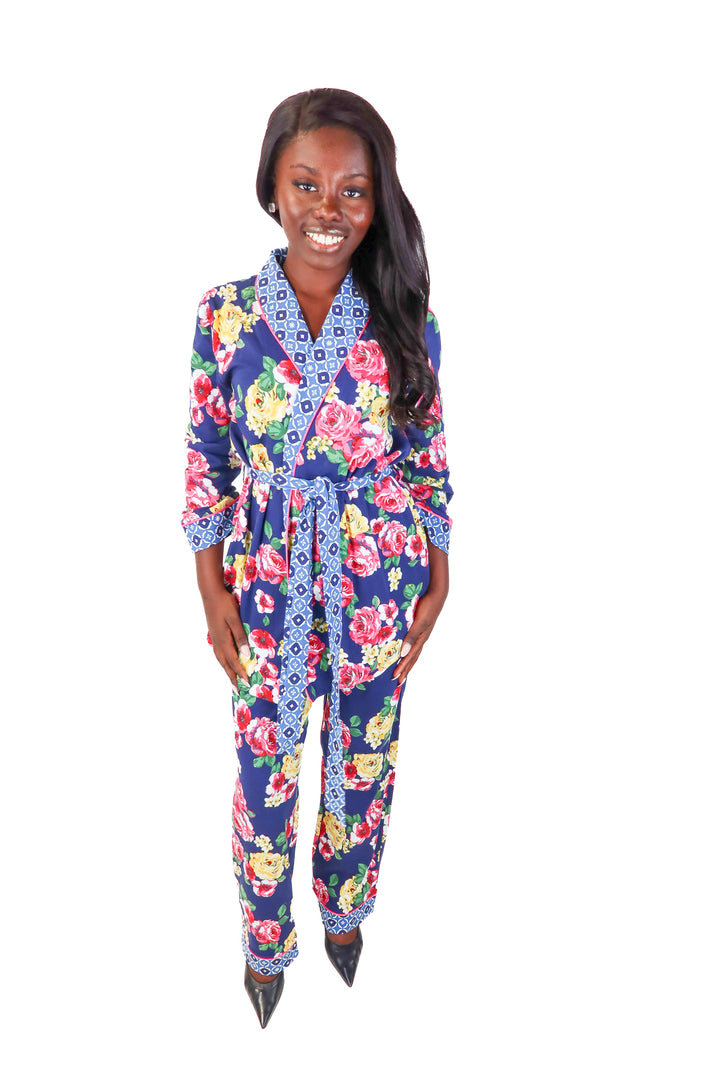 Bed Head Navy Floral Pajama Set (S)