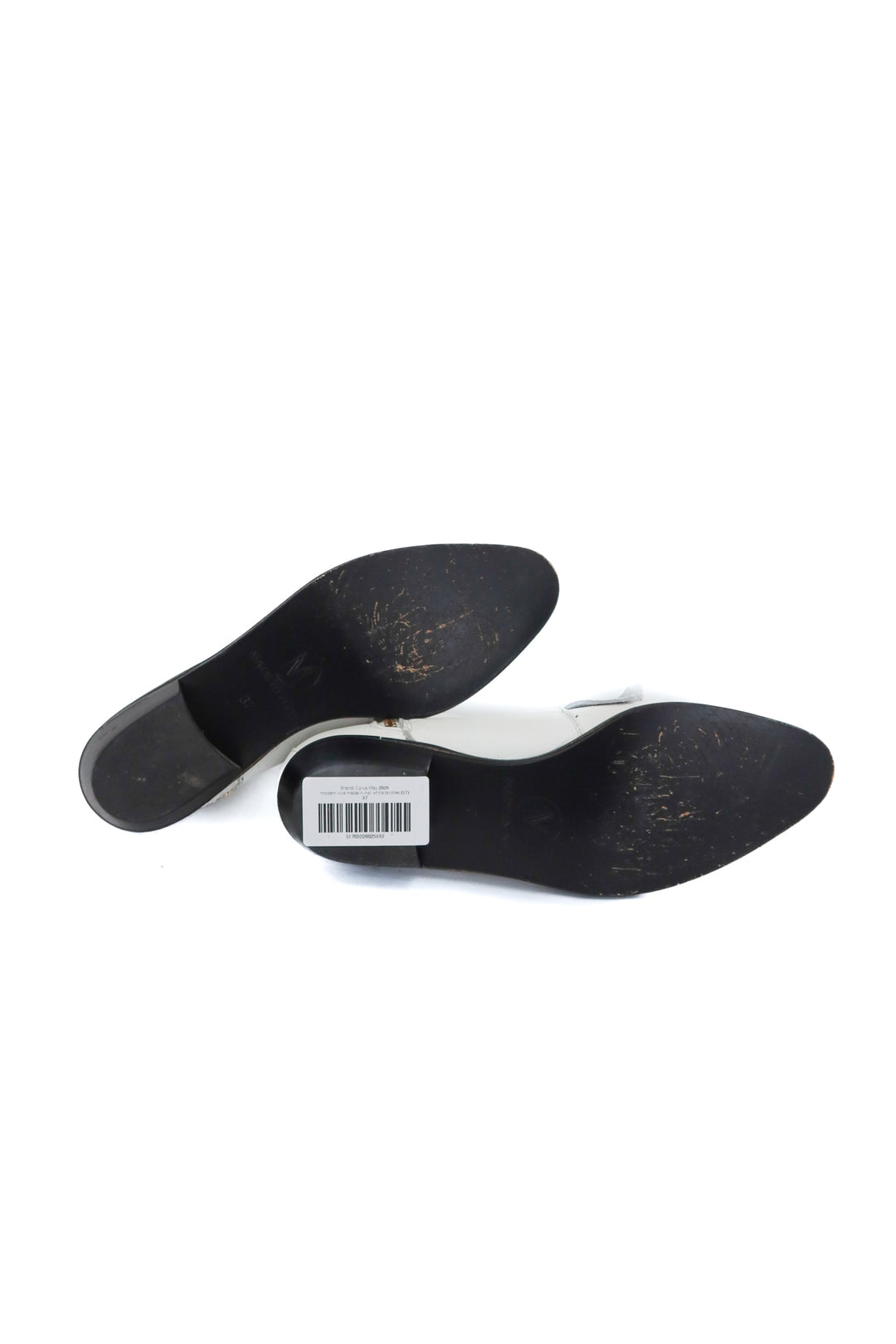 modern vice made in nyc white booties (37; retail $598)