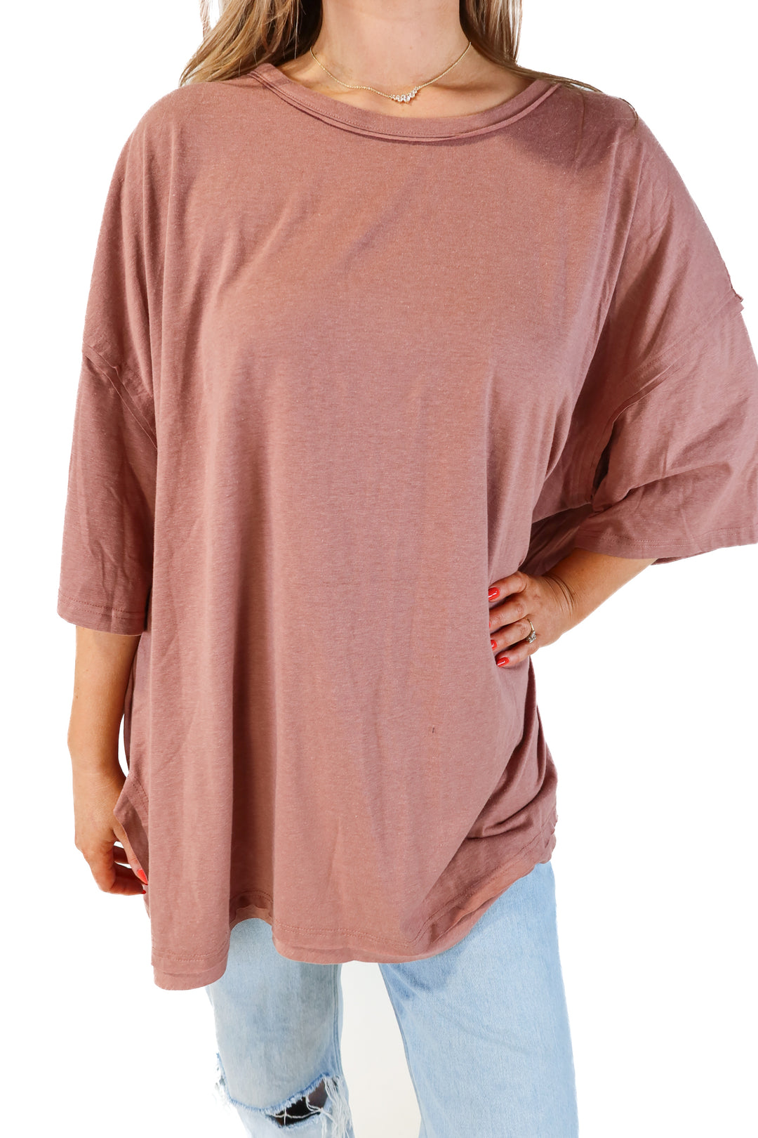 Exlura mauve short sleeve top NWT (XXXL)