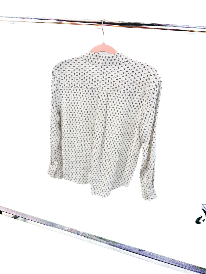 equipment silk printed button up top NWT (xs; retail $278)