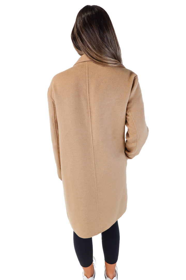 GAP brown long wool coat (M)