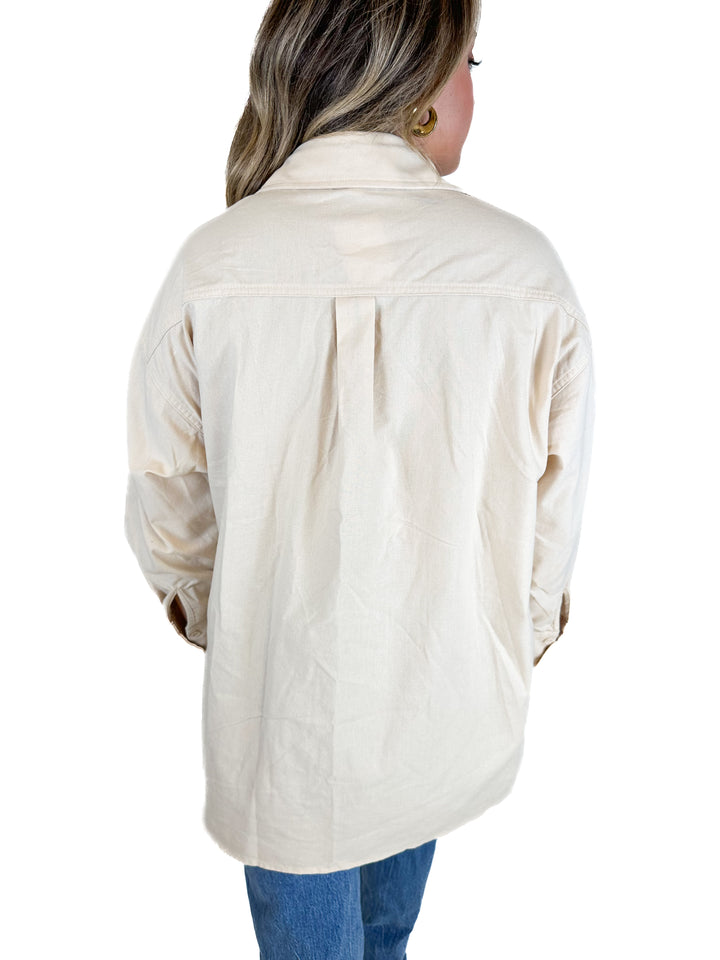 Le Lis Tan Button Down Shirt (S)