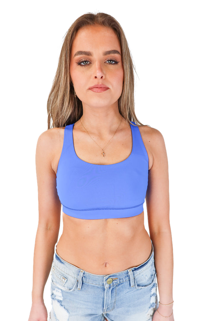 Lululemon Blue Strappy Back Sports Bras (4)