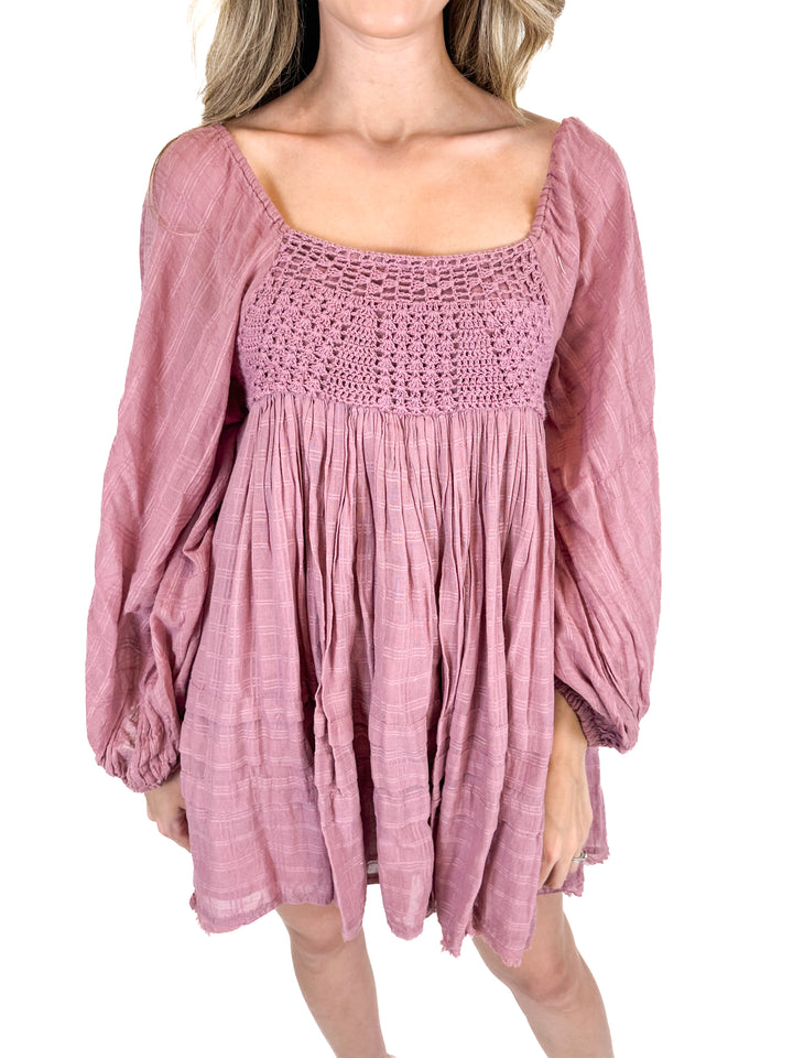 Free People Mauve Mini Dress (XS)