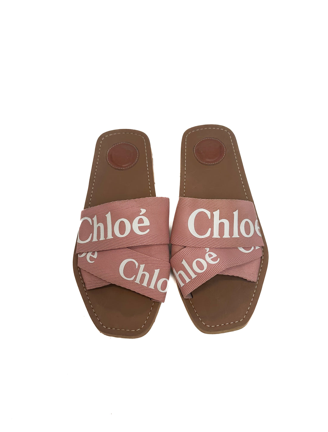Chloe Flat Pink Sandals (38)