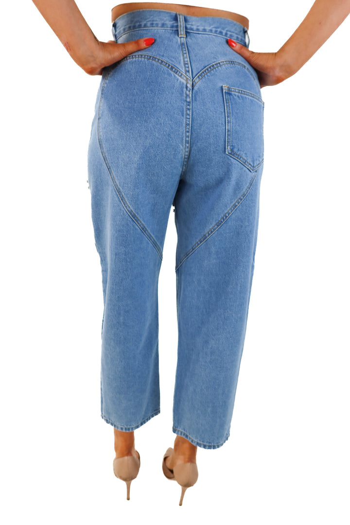 Area Rhinestone Jeans (8; retail $720)