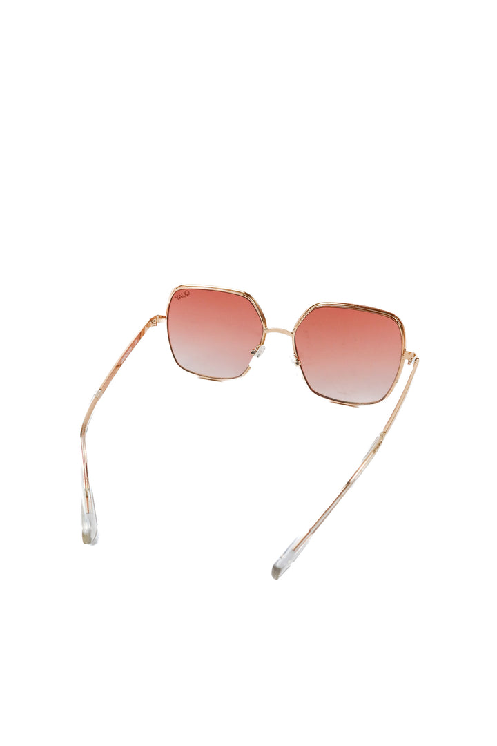 quay rose gold square sunglasses