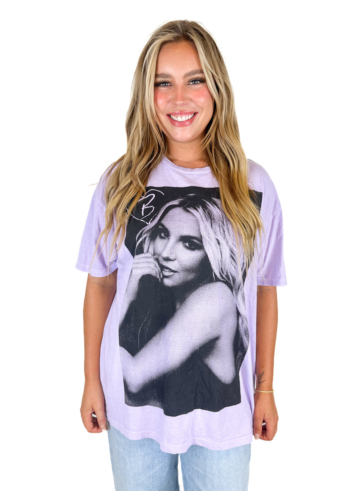 Britney Spears Purple Graphic Tee  NWT (XL)