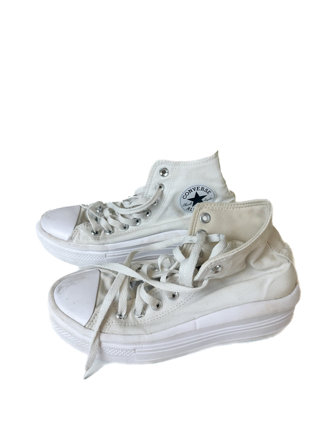 White Converse All Star Move Platform Hi-Top Sneakers (7)