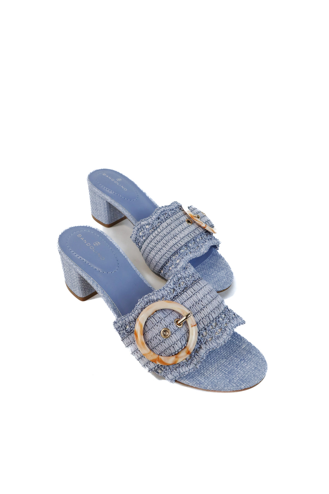 Bandolino blue tweed sandals NWOT (9; retails for $79)