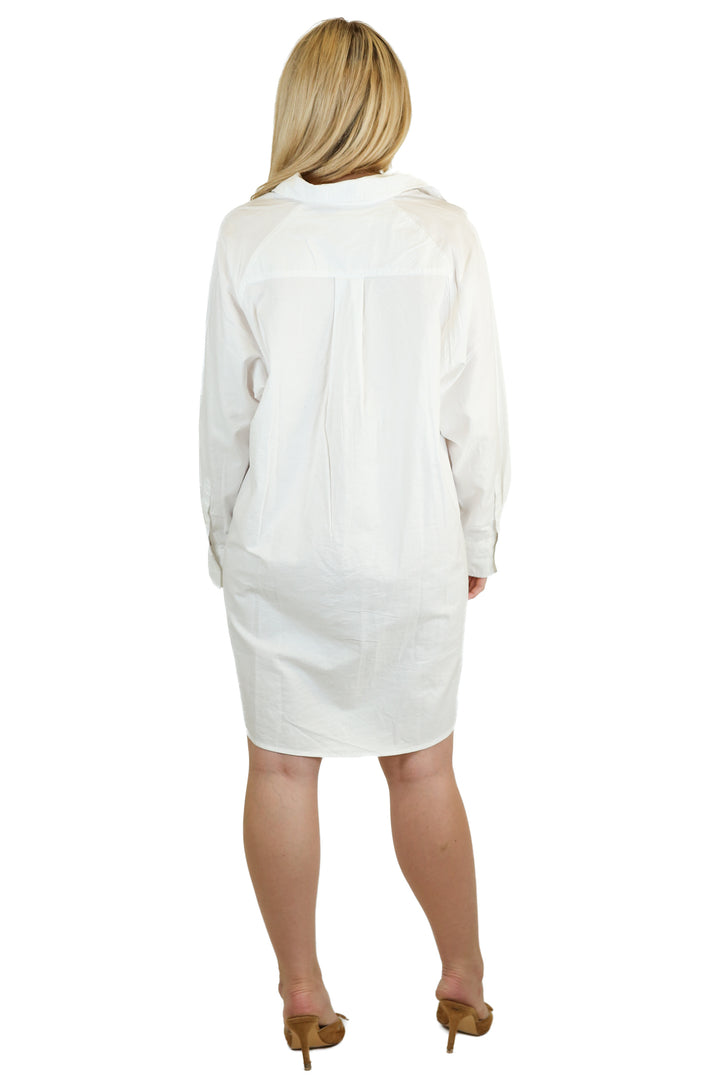 H&M White Oversized Button Down Shirt Dress NWT (XS; Retail $33)